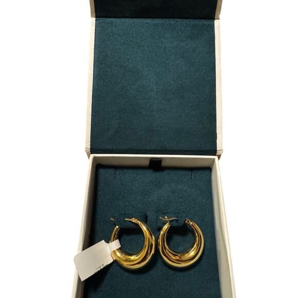 BONHEUR JEWELRY
Large Puffy Hoops - Picture 2 of 3